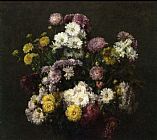 Flowers, Chrysanthemums by Henri Fantin-Latour